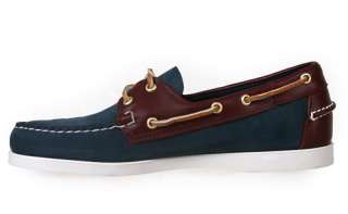 Sebago Mens Boat Shoes B72852 Spinnaker Blue Brown Suede  