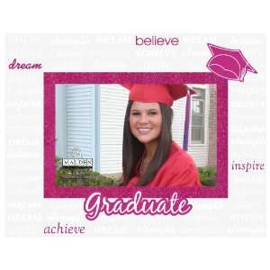  Malden Graduation Pink Glitter Graduate Picture Frame, 4 