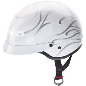  Z1R NOMAD GHOST FLAMES HELMET WHITE/SILVER LG: Automotive