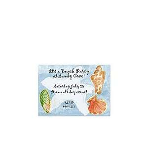  Shells Beach and Pool Party Invitations Health & Personal 