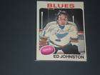 Blues Ed Johnston Signed 1975 76 Topps Card #185 JSA
