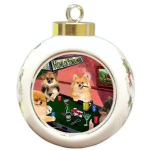  Christmas Holiday Ornament 4 Dogs Playing Poker: Home & Kitchen