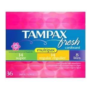  Tampax Fresh Tampons with Flushable Cardboard Applicator 