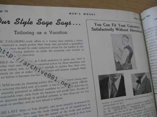 SCARCE Tailoring Magazine Mens Modes Custom Journal 1945 1947 Pattern 