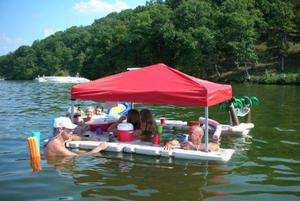   up bar, floating bar, floating cooler, lake bar, pool bar, tailgating