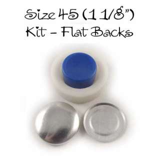 COVER BUTTON KIT   SIZE 45 (1 1/8   28mm)   FLAT BACKS