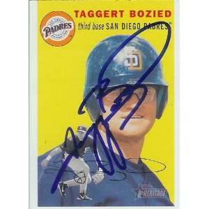  Tagg Bozied Signed Padres 2003 Topps Heritage Card 