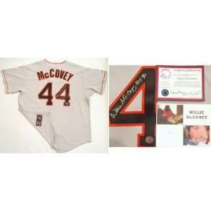  Willie McCovey Signed Giants CC Majestic Jersey 