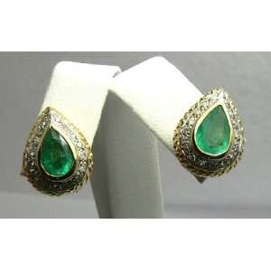    Custom Made Colombian Emerald & Diamond Earrings: Everything Else