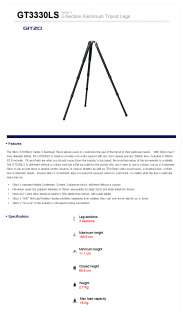 GITZO GT3330LS Series 3 Systematic 3 Section Tripod 719821298670 