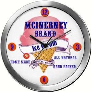  MCINERNEY 14 Inch Ice Cream Metal Clock Quartz Movement 
