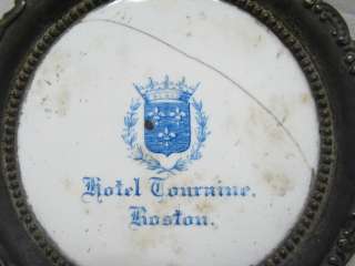 BOSTON HOTEL TOURAINE PORCELAIN TIP TRAY RICHARD BRIGGS  