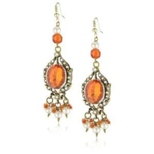  Taara Mughal Collection Chalcedony and Pearl Earrings 