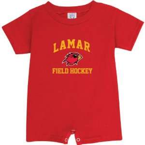  Lamar Cardinals Red Field Hockey Arch Baby Romper: Sports 