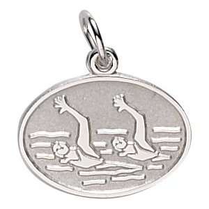  Rembrandt Charms Synchronized Swimmer Charm, 14K White 