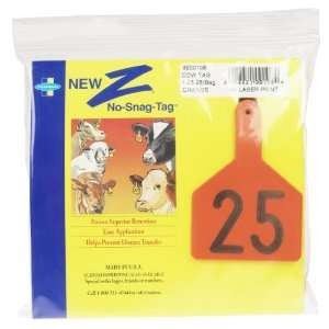   Tag No Snag Ear Tags   Cow Numbered ID Tags   126 150 Orange Pet