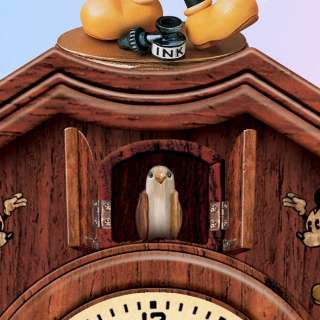   Of Mickey Mouse Wooden Wall Cuckoo Clock By Bradford Exchange  