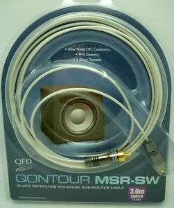 QED Qontour MSR SW 3 meter subwoofer cable 5036694000267  