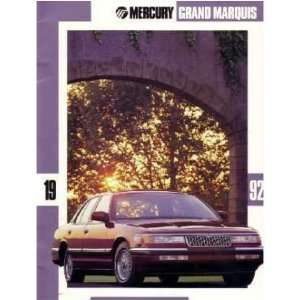  1992 MERCURY GRAND MARQUIS Sales Brochure Book Automotive
