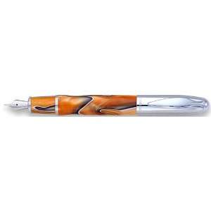  Libelle Vortex orange swirl Fountain Pen   LB 3106OS 