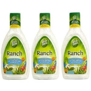  Wishbone Salad Dressing, Ranch, 16 oz, 3 ct (Quantity of 2 