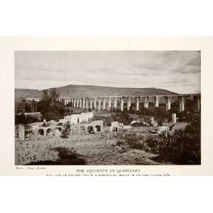  1924 Print Mexico Queretaro Aqueduct La Canada Arches Ruin 