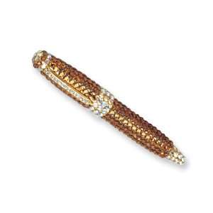  Dark Gold Swarovski Crystal Ball point Pen: Jewelry