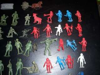 Vintage Plastic Toy Army Soldier figures Astronaut MPC Indians Lido 