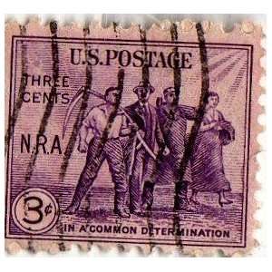    U.s. Postage National Recovery 3 Cent 1934 