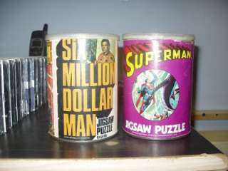 1974 superman and six million dollar man jig saw puzzle  