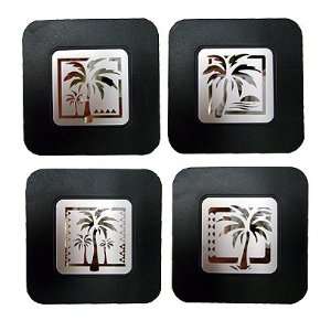  Hawaiian Island style Palm Tree Table Coasters: Kitchen 