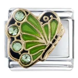   Peridot Color Crystal Butterfly Birthstone Insect Animal Italian Charm