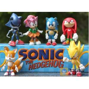   Sonic The Hedgehog Game Figures Set 6 Pcs with Gift Box: Toys & Games
