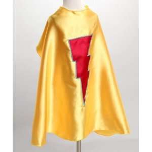  Yellow Kids Superhero Cape with a Red Lightning Bolt Toys 