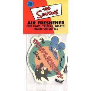  Simpsons Itchy & Scratchy Air Freshener Automotive