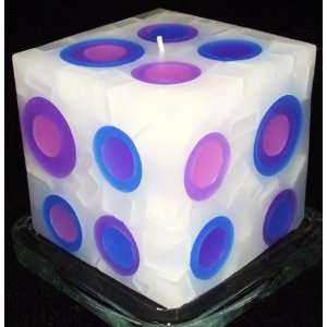 Blue Purple Pink Super ball Cube Candle:  Home & Kitchen