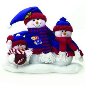   Jayhawks Plush Snowman Family Christmas Decoration: Home & Kitchen