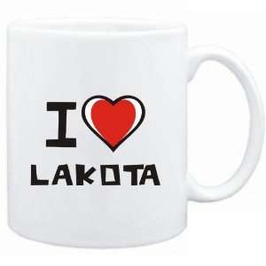  Mug White I love Lakota  Languages