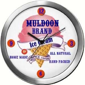  MULDOON 14 Inch Ice Cream Metal Clock Quartz Movement 