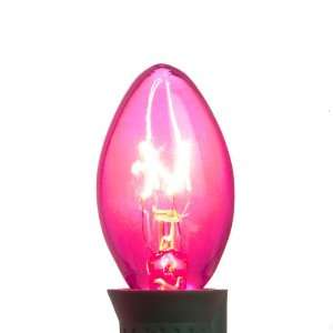  C7 Transparent Bulbs; Pink; Box of 25: Home & Kitchen