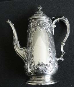 Durham sterling silver tea set   five items   ca 1950  