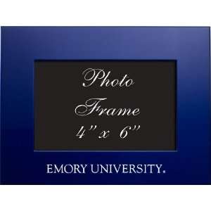   Emory University   4x6 Brushed Metal Picture Frame   Blue Sports
