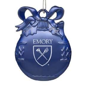   Emory University   Pewter Christmas Tree Ornament   Blue: Sports