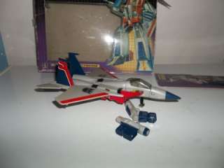 Transformers Original G1 Seeker Jet Starscream Near Complete w/ Box 