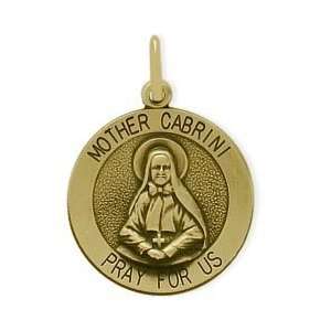   14 Karat Yellow Religious Gold Mother Cabrini Medal Medallion Jewelry