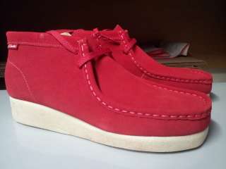   Clarks Padmore Wallabee Red Suede Sand Rubber Hard Bottom 2012  