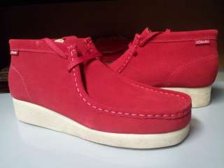  Clarks Padmore Wallabee Red Suede Sand Rubber Hard Bottom 2012  