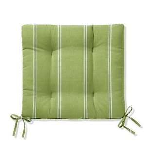  Tufted Chair Cushion in Sunbrella Topside Green   23 1/2W 