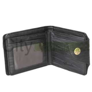  Mens PU Leather Wallet Pockets Card Bi fold Purse Short Wallet  