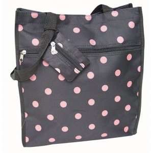  Black n Pink Polka Dot Bag 